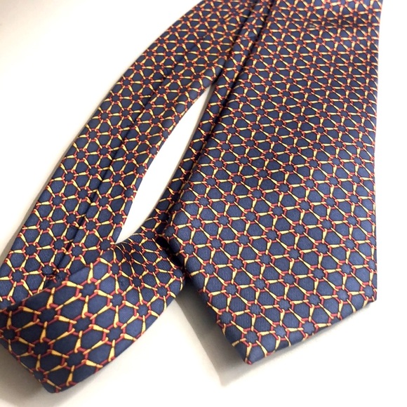 Hermes Tie - Blue/gold/ red - Picture 1 of 8